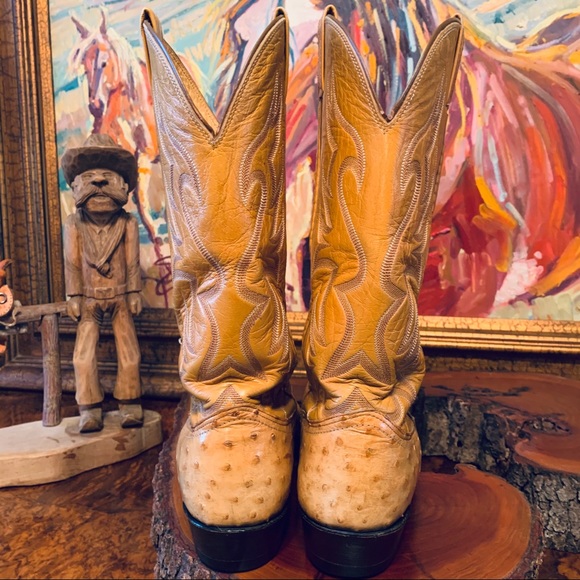VERY RARE VINTAGE NOCONA OSTRICH COWBOY BOOTS - Picture 3 of 9